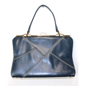 Vintage 50s 60s Purse By MELBOURNE BAGS Retro Blue
